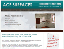 Tablet Screenshot of acesurfaces.co.uk